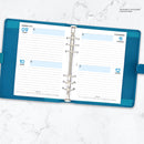 A5 size Two days on one page lined diary organiser refill | Classic collection