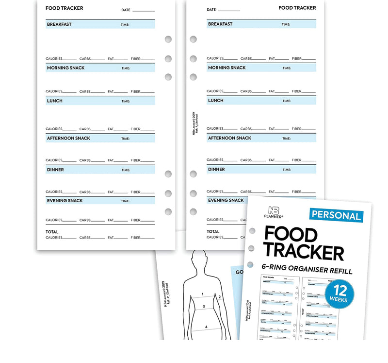 Personal size Food tracker organiser refill | Classic collection