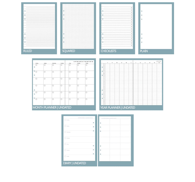Filofax A5 size Clipbook Classic Pastels A5 / Duck Egg