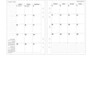 A5 size Month On Two Pages diary organiser refill | Essential