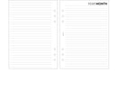 A5 size Month On One Page diary organiser refill | Essential