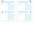A5 size Two days per page diary organiser refill insert | Classic collection