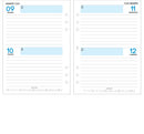 A5 size Two days on one page lined diary organiser refill | Classic collection