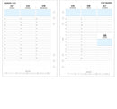 A5 size Week on two pages diary with appointments organiser refill | Monthly / weekly | Classic collection