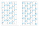 A5 size Two days on one page lined diary organiser refill | Classic collection