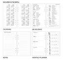 Personal size Month On One Page diary organiser refill | Essential