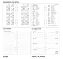 Personal size Week On Two Pages lined diary organiser refill | Essential