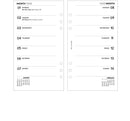 Personal size Week on one page diary organiser refill | Essential collection