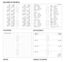 Personal size Week On Two Pages diary organiser refill | Essential