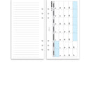 Personal size Week on two pages horizontal appointment diary organiser refill | Monthly/Weekly | Classic collection