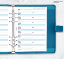 A5 size website & password tracker organiser refill | Classic collection