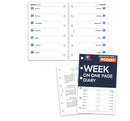 Pocket size Week on one page diary organiser refill | Classic collection