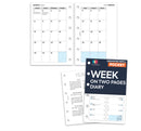 Pocket size Week on two pages diary organiser refill | Classic collection