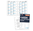 Pocket size Week on two pages diary organiser refill | Classic collection