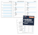 Pocket size Week on one page diary organiser refill | Classic collection