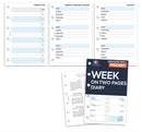 Pocket size Week on two pages diary organiser refill | Classic collection
