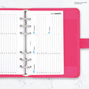 Personal size Week on two pages horizontal appointment diary organiser refill | Monthly/Weekly | Classic collection
