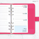 Personal size Week on two pages lined diary organiser refill | Monthly/Weekly | Classic collection