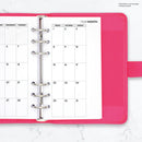 Personal size Month On Two Pages diary organiser refill | Essential